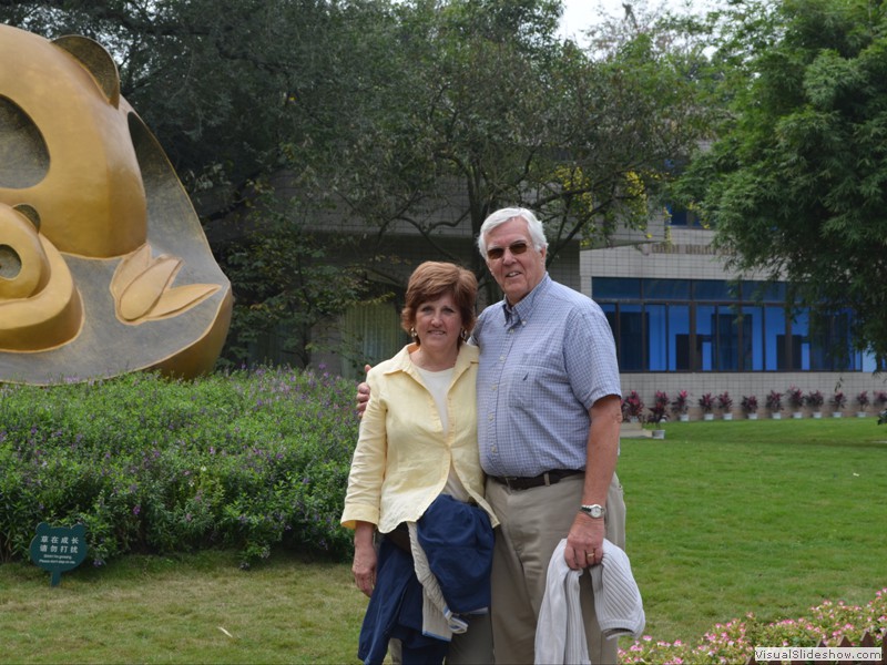 Claudette and I at the central monument.