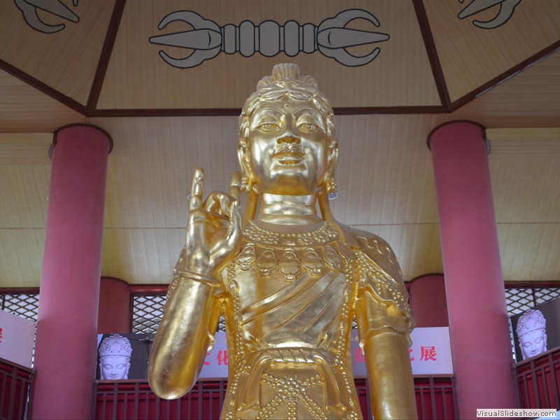 A Buddha in one of the temples.