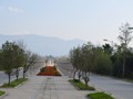 The main approach to the Three Pagodas Monastery.