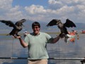 Brad holding two of the Cormorants!