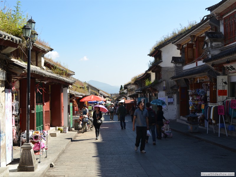 One of the busy streets in town.