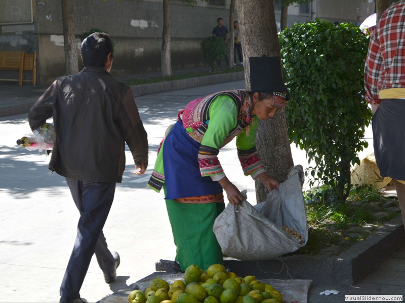 Another of the varied ethnic costumes in town.