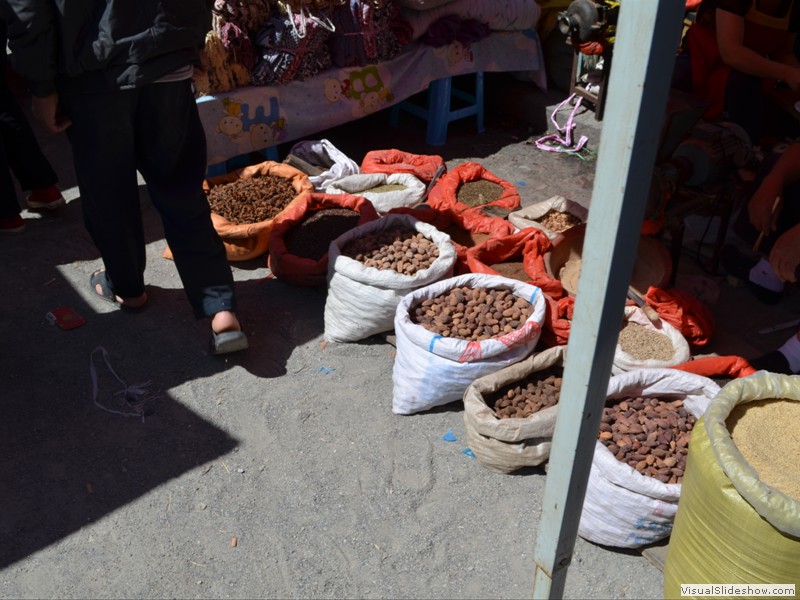 Dried mushrooms for sale.