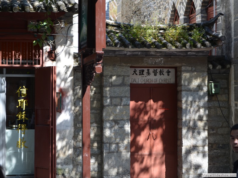 Many religions are represented in the towns.  This is a Church of Christ.