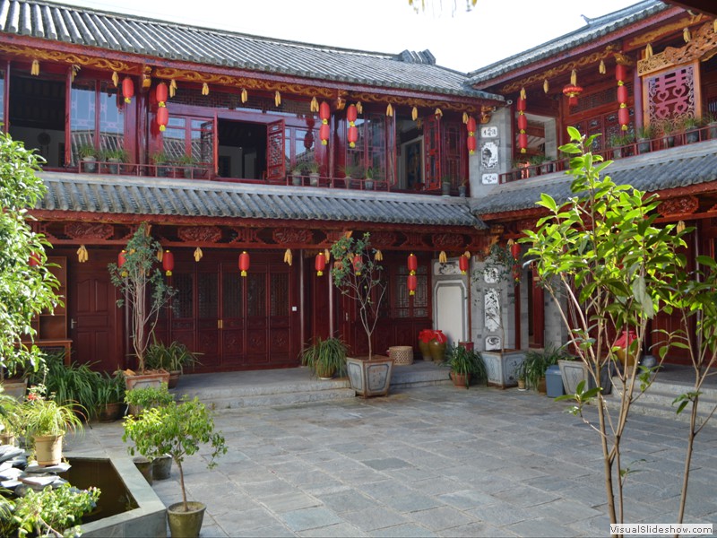 The courtyard  links all the families that lived here.