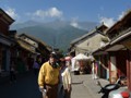 A view of the mountains from old town.