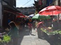 Entrance to the start of the open air market.