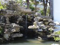 One of the many ponds and waterfalls in town. 