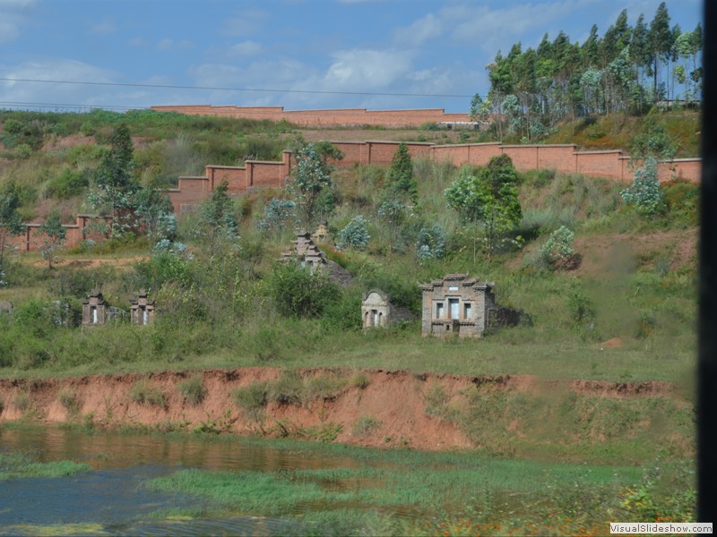 Burial mausoleums could be seen now and then in the country side.