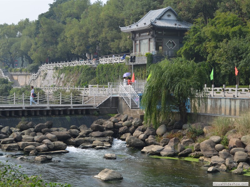 A small dam on a tributary flowing into the main river.