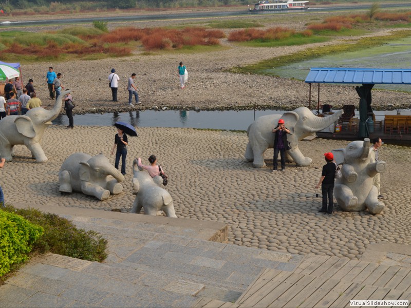 More elephant sculptures for the tourists to play with on the beach.