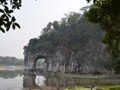 Can you see the elephant drink from the Li River?