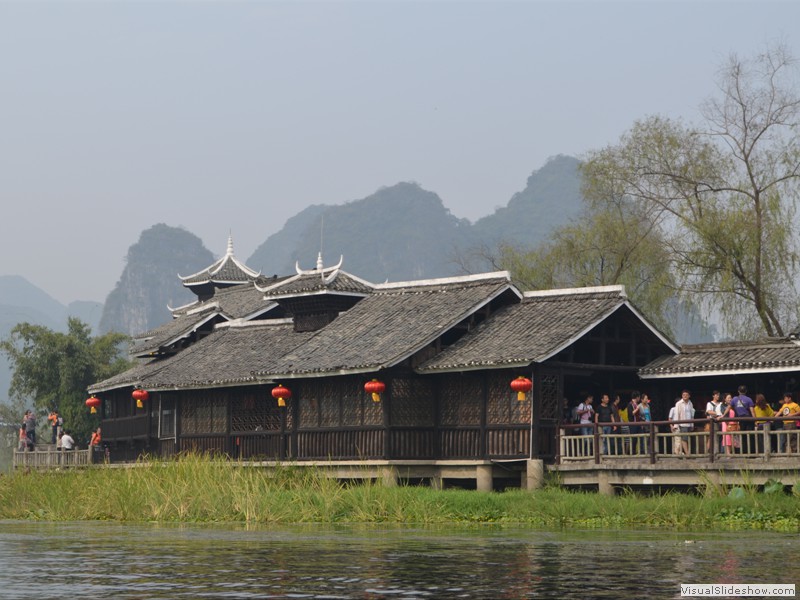 Buildings along the river.