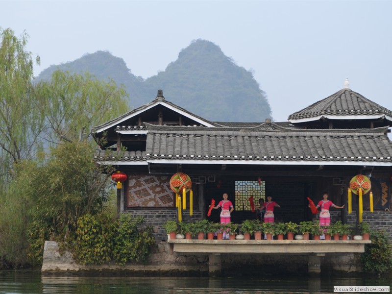 Entertainment along the river.