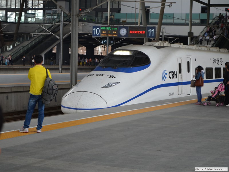 Our high speed Train to Hangzhou.