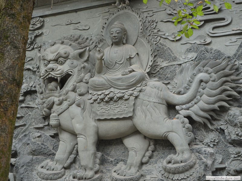 One of the incredible stone carvings.