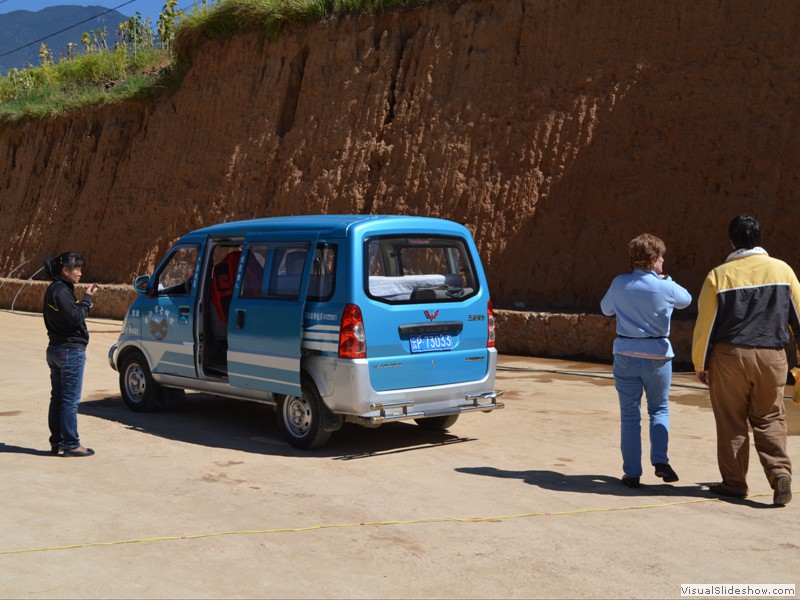 A rest stop alng the route - Our MiniVan.
