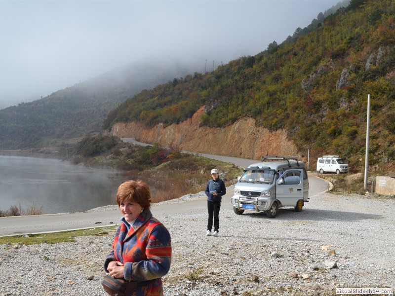 Another view of the foggy lake.