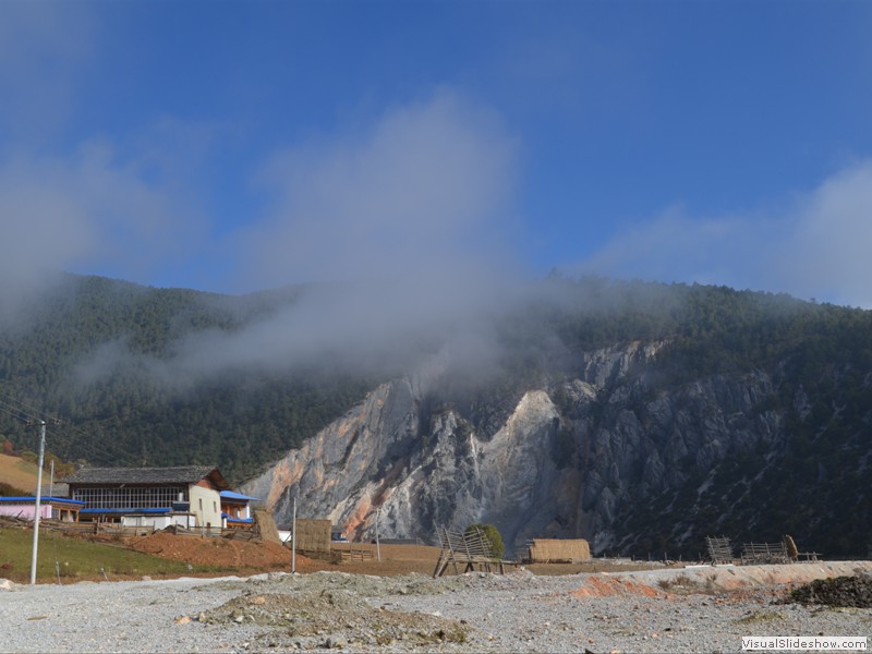 A Tibetain Farm on the lake.
