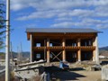 We saw lots of new construction in the area.  This is a typical Tibetain home being built.