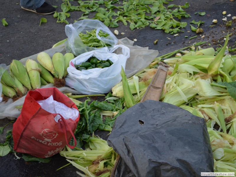 Corn being sold by the street vendors